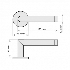 Vratna kljuka APECS H-3214 inox