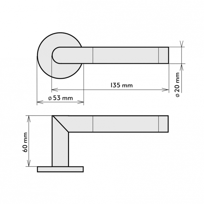 Vratna kljuka APECS H-3214 inox