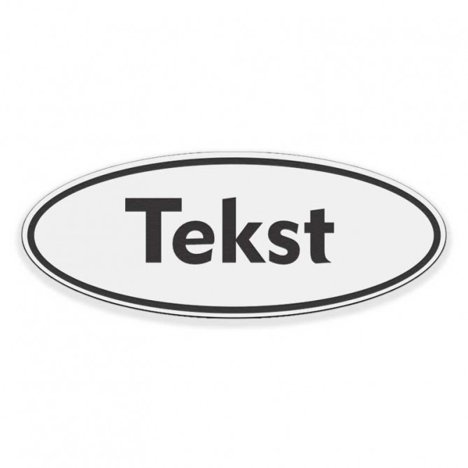 Napisna ploščica OVAL 115x45mm