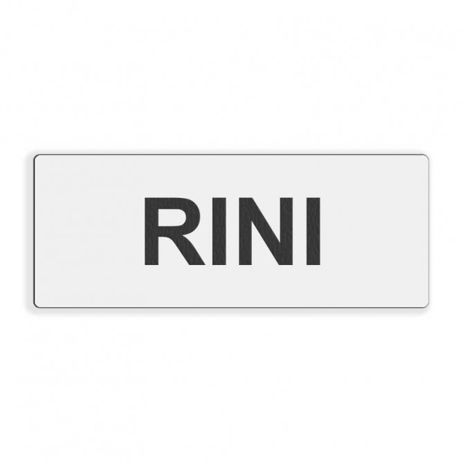 Napisna ploščica RINI 80x30mm Napisna ploščica RINI 80x30mm