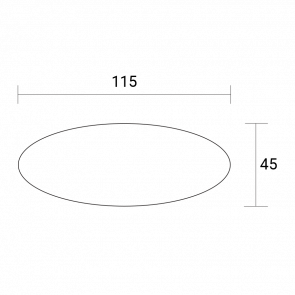 Napisna ploščica OVAL 115x45mm