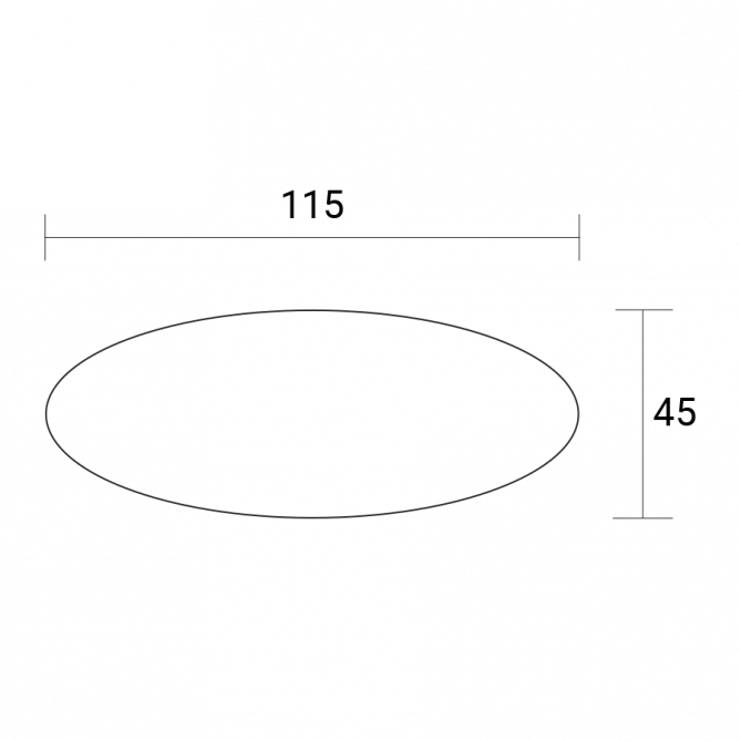 Napisna ploščica OVAL 115x45mm